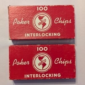 Fred Varney & Company vintage poker chips set of 2 boxes